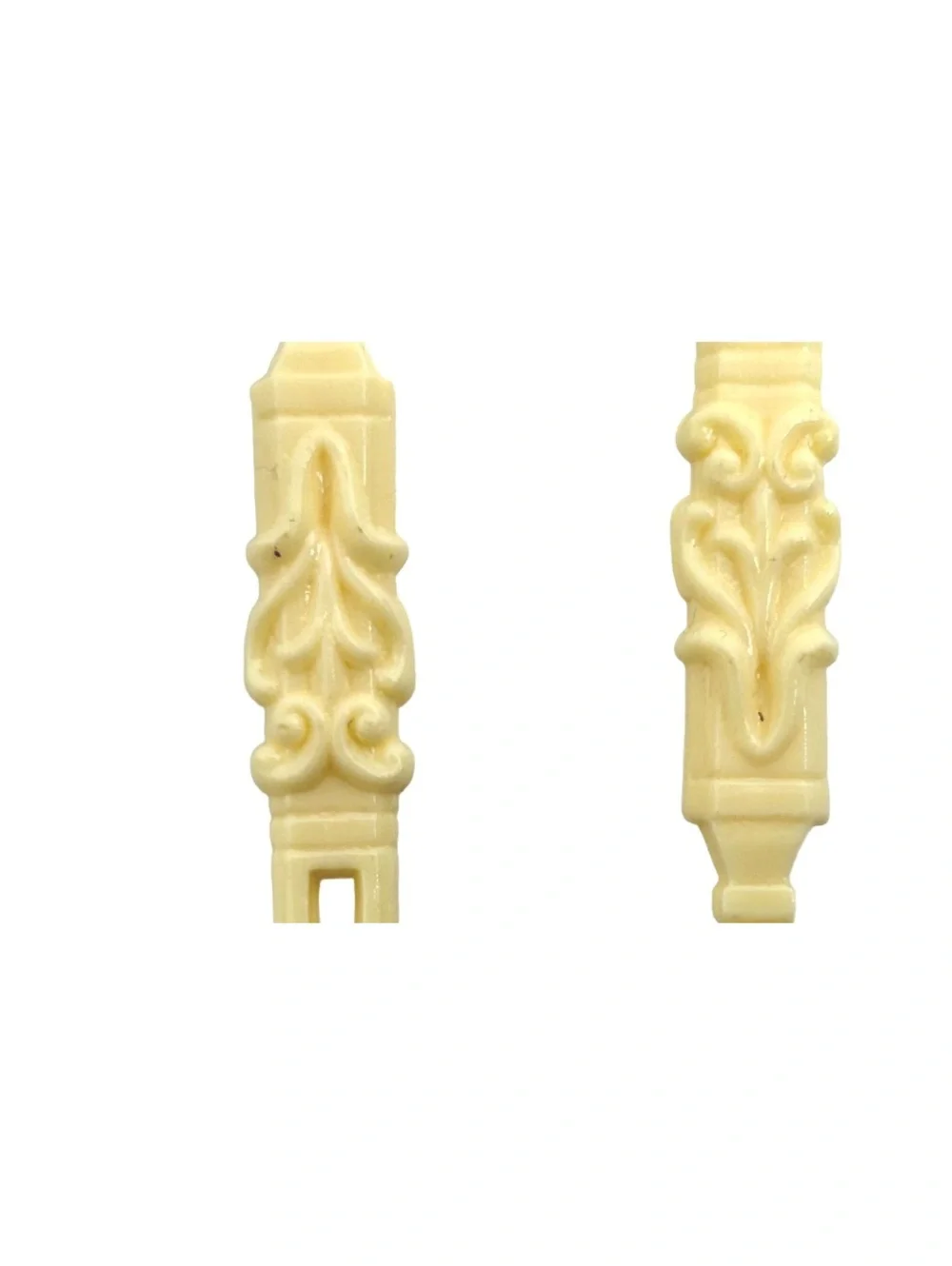 Vintage Carved Ivory-Color Cocktail Forks,Set of 28